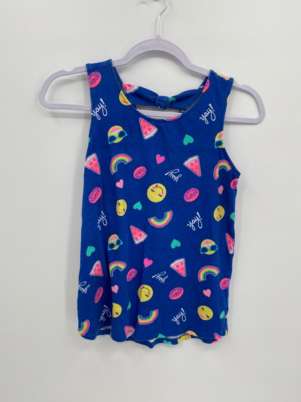 So Serfectly Soft Cutest Tank Emoji Pizza Blue Top Girls Size 14